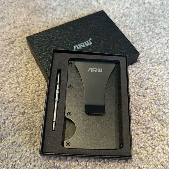 Men’s Black Compact Wallet - RFID blocking NEW - Picture 1 of 7